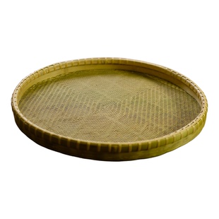 精品高品质纯手工竹编糠筛 细孔距竹筛子 簸箕竹匾有孔米筛竹晒盘