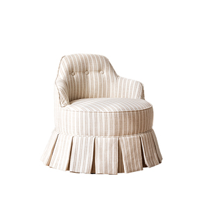 布染多巴胺中古风休闲裙边儿童沙发阳台卧室民宿可旋转单人沙发