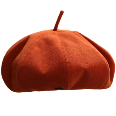 日本麂皮绒显脸小秋冬贝雷帽