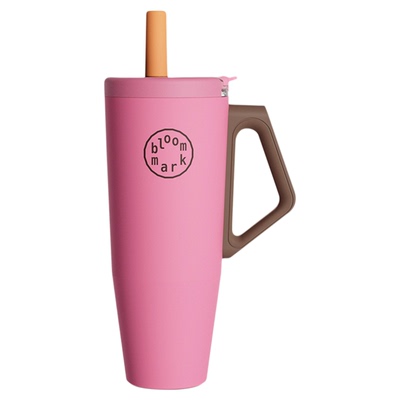 bloommark巨无霸吸管保温杯车载高颜值316L不锈钢大容量