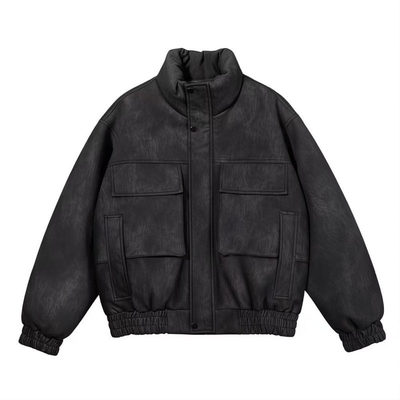 冬季PU皮棉衣男今年流行保暖棉服