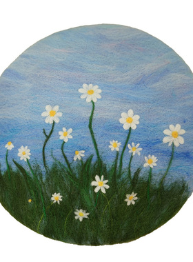 贝雷帽出游唯美春夏小雏菊手作