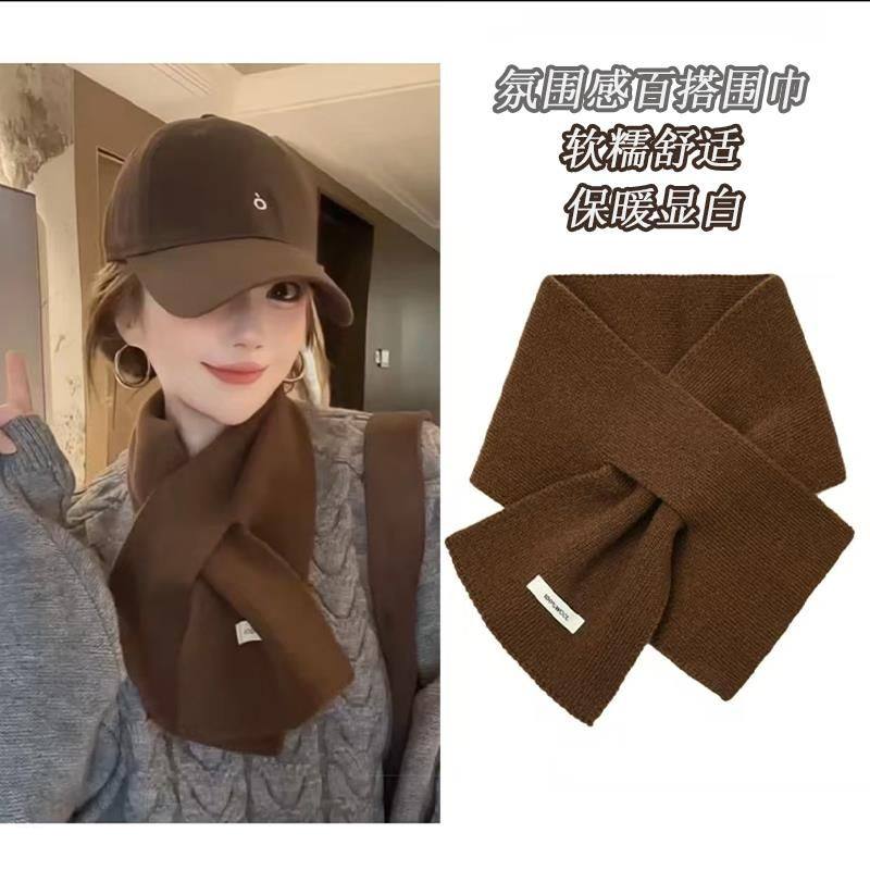 2025新款女英伦经典保暖围巾羊毛混纺氛围感时尚百搭防冻护颈围脖