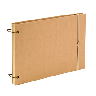 活页环扣牛皮纸本 空白速写画画本子2孔4手账手札A416K8K钢笔学生