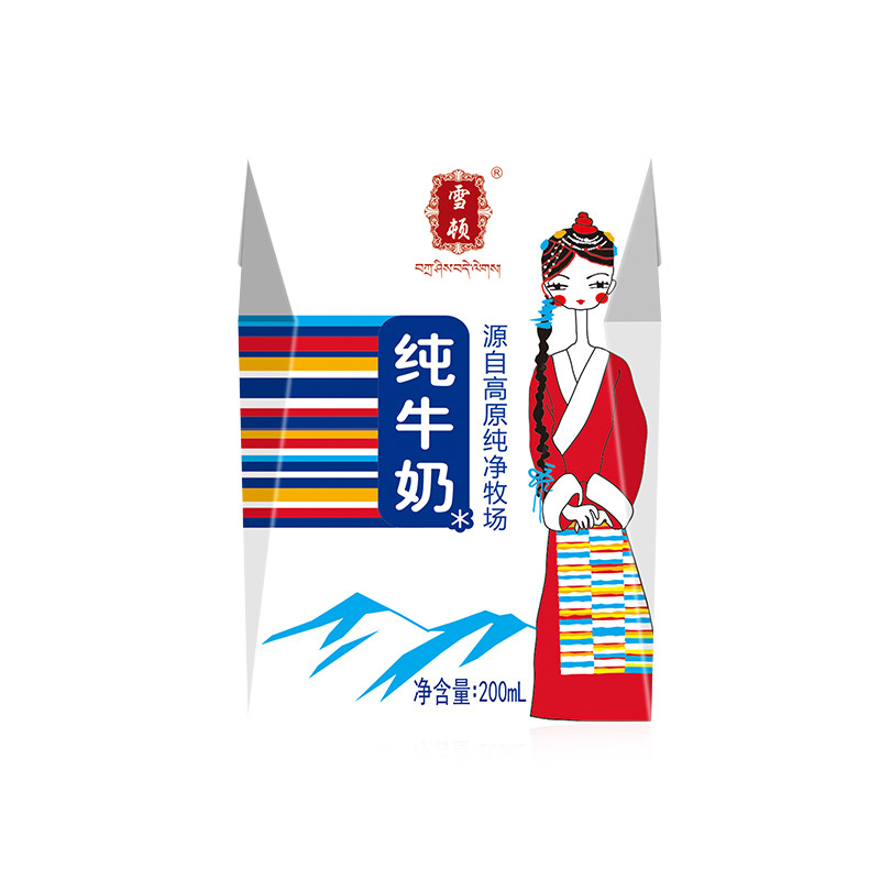雪顿纯牛奶甘肃黄金奶源带