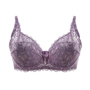 嘉莉诗舒适透气超薄款内衣无海绵大胸显小文胸全罩杯柔软蕾丝胸罩