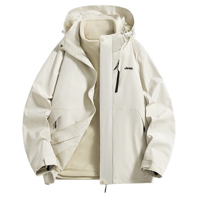Jeep吉普三合一冲锋衣防风保暖