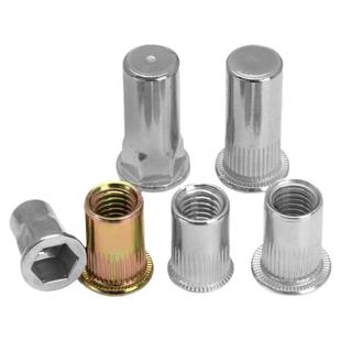 平头拉铆螺母拉卯铆接盲孔铝拉母六角拉帽304不锈钢M3M4M5M6M8M12