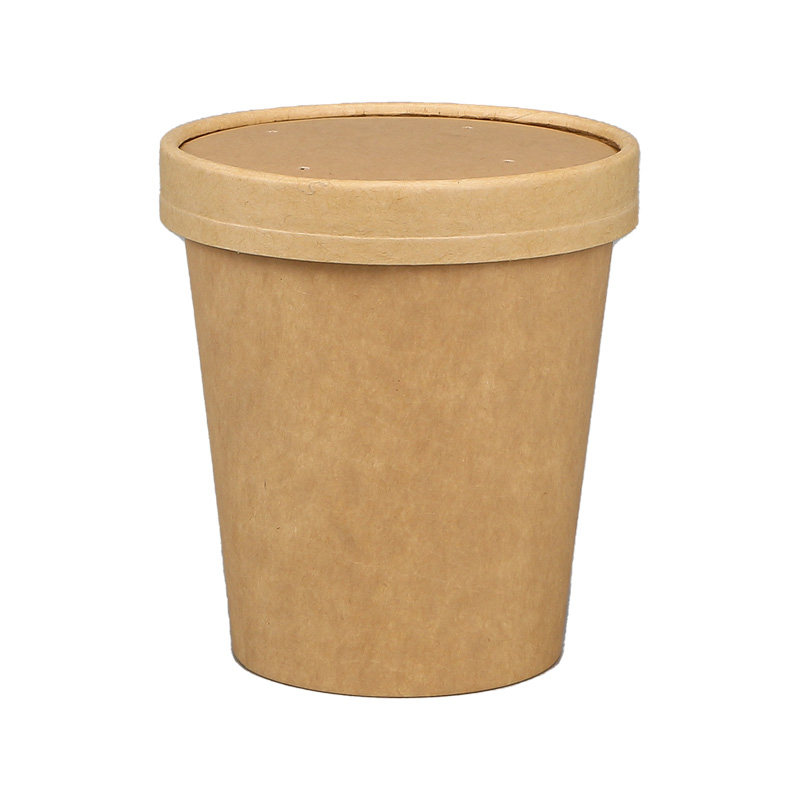 牛皮纸汤桶一次性汤盒外卖打包盒