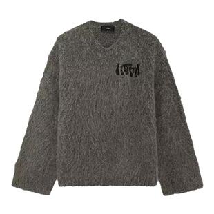 IMMI设计师品牌LOOKNOW春秋马海毛圈圈纱套头针织衫毛衣