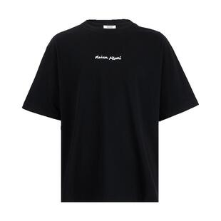Maison Kitsune男字母logo刺绣全棉短袖T恤男士2025新款XY推选