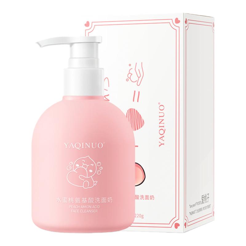雅琪诺水蜜桃氨基酸洗面奶深层清洁温补水收缩毛孔洁面乳洁面产品