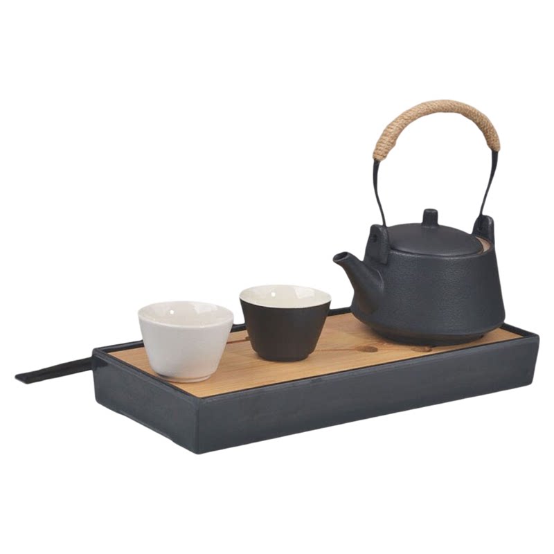黑陶手抓壶一壶四杯日式家用庭院