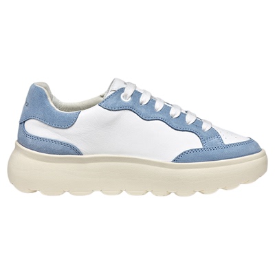 GEOX杰欧适2025年拼色皮质透气厚底运动低帮休闲女鞋