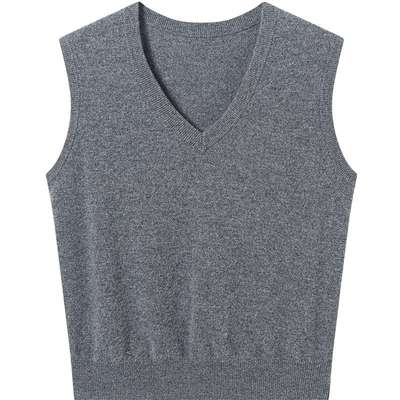 衣香丽影26支全羊毛针织马甲背心