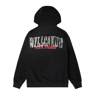 有志者UZIS 美式潮流运动卫衣男秋冬加绒保暖篮球连帽套头衫[出彩