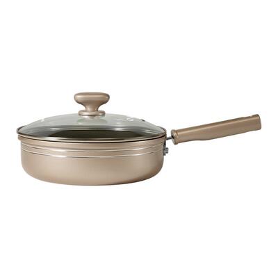 九阳不粘平底锅0氟含钛深煎锅