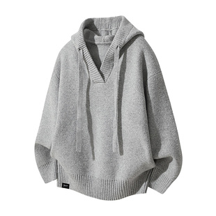 it :5cm/FIVECM秋季宽松连帽毛衣男士2026秋季新款百搭氛围感上衣