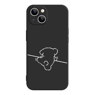 小狗偷瞄iPhone17promax苹果16新款14小米15华为mate60适用pura70红米K80至尊版opporeno13荣耀400情侣手机壳