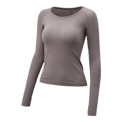 gigt极吉无缝一体织修身运动上衣