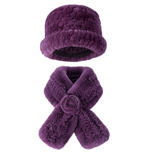 中老年人皮草帽子女士秋冬季奶奶妈妈獭兔毛礼帽加厚女冬天老人帽