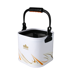 汉鼎可折叠打水桶户外带盖钓鱼大号鱼箱多功能水桶装鱼野钓活鱼桶