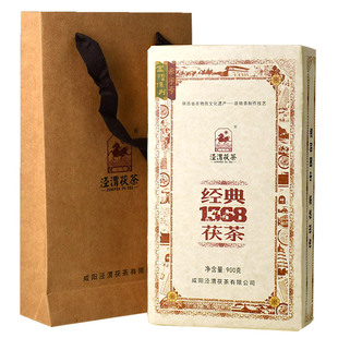 泾渭茯茶 经典1368陕西特产黑茶 泾阳金花茯砖茶2016年老茶