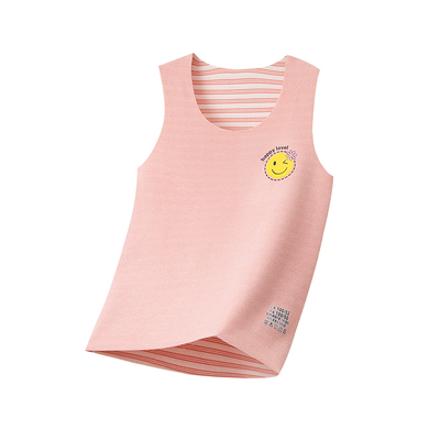 儿童无痕保暖磨毛背心德绒加绒莱赛尔棉打底衫男女童上衣睡衣内穿