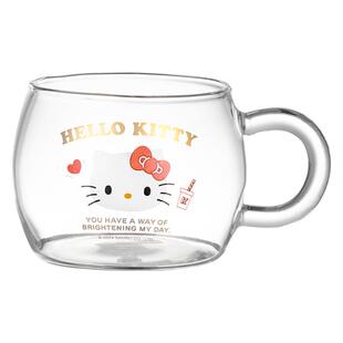 三丽鸥玉桂狗高硼硅耐热玻璃杯女生高颜值水杯家用儿童牛奶早餐杯