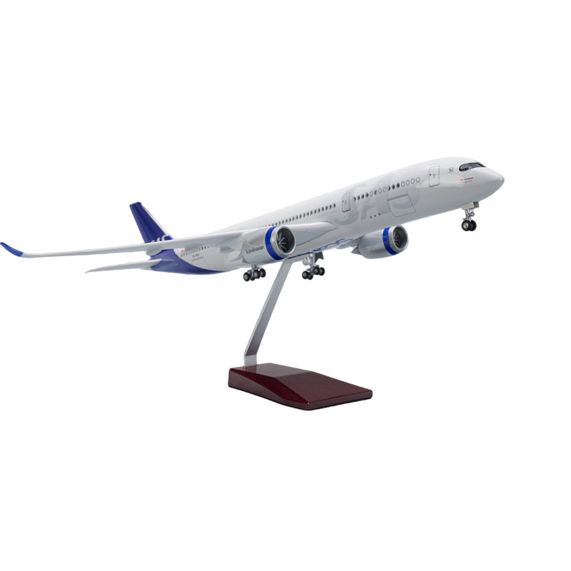 带灯47cm北欧航空空客A350仿真客机飞机模型摆件礼物民航礼品SAS