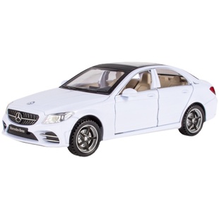 六开门奔驰C260L汽车模型合金轿车收藏摆件 儿童回力男孩玩具小车