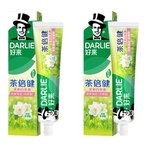 DARLIE好来原黑人茶倍健牙膏茉莉白茶矿物盐清新口气去渍洁齿正品