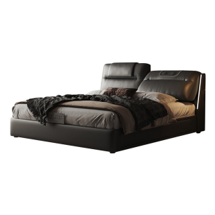 多功能软包按摩床可调节床头主卧大床轻奢高级感2米x2米2双人床