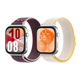 适用于华为watchfit5手表带fit5/4pro尼龙编织回环手环专用一体腕表带fit3运动智能升级同款高级感腕带女夏男