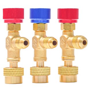 鸿森家用空调加氟安全阀R22冷媒雪种加氟工具R410开关安全阀全铜