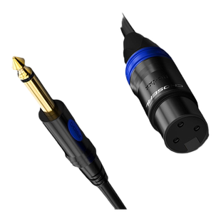 秋叶原 卡农转6.5话筒线麦克风6.35转卡侬公母头调音台音频专用线