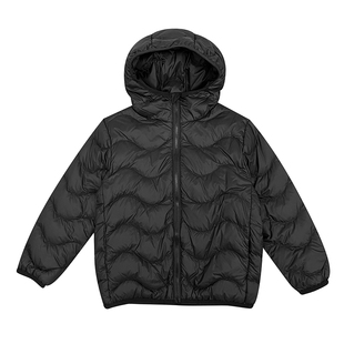 儿童羽绒服冬季轻薄款男童女童时尚休闲短款保暖宝宝纯色连帽外套