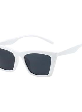 复古港风白框猫眼三角太阳镜女潮