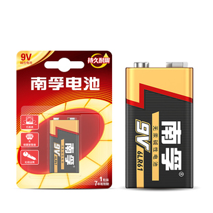 南孚9V碱性电池万用表麦克风儿童玩具遥控6LR61方块叠层九伏话筒