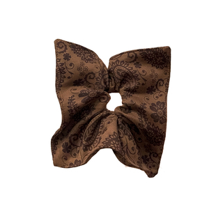 美拉德咖色方巾大肠发圈女秋冬季高级感扎头发头绳丸子头超大发绳