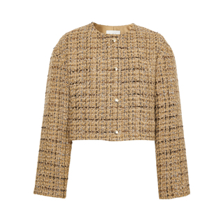 indicia标记商场同款春季新款小香风粗花呢毛呢短外套 F2D4WT709C