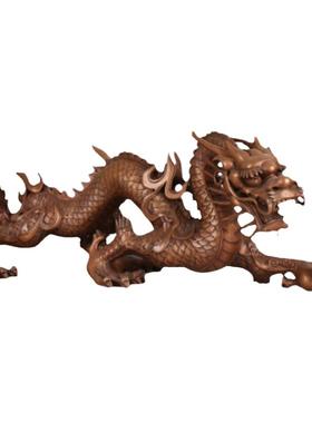 紫铜龙摆件纯铜蛟龙办公室工艺品