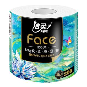 洁柔油画卷纸face有芯卷筒纸200g