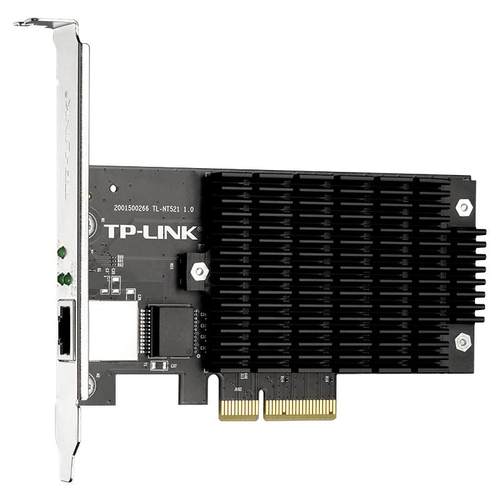 普联TP-LINK台式机电脑pcie转万兆SFP接口10G电口光口高速有线网卡服务器主板内置插式光纤模块网口TL-NT521F