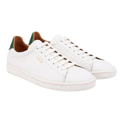 chioryn【小牛皮】青润小白鞋休闲复古低帮板鞋男款绿尾