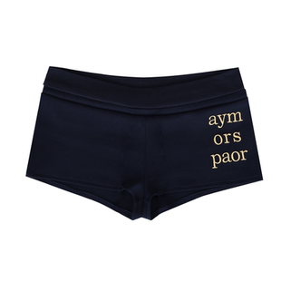 FDR官方店 辣妹复古撞色绣花短裤女夏季低腰超短修身弹性休闲裤