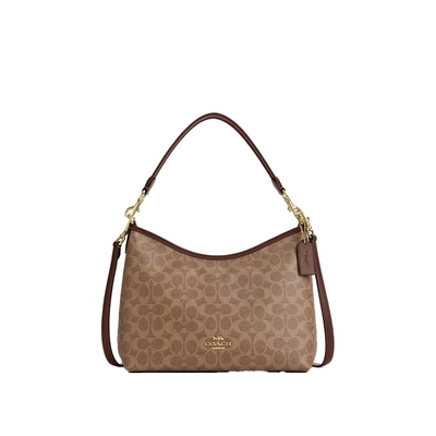 COACH/蔻驰官方 奥莱款Laurel女士老花单肩斜挎手提包流浪包CV975