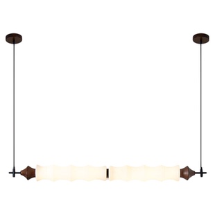 法式中古餐厅吊灯设计师宋式美学吊灯一字长条简约吧台茶室灯具