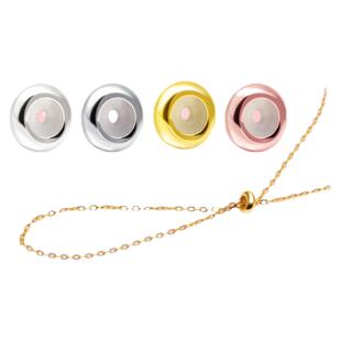 925纯银硅胶水泡珠缩短项链手链珠子配件定位珠缩短扁胶珠固定珠