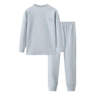 儿童a类舒绒棉打底衫中领秋冬保暖套装中童男女童加厚秋衣裤睡衣